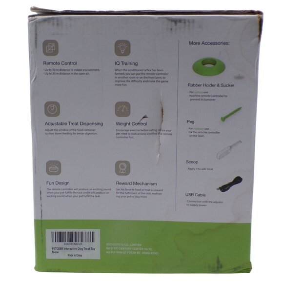 NIB PETGEEK Dog Treat Dispenser w/Automatic Sounds, Dog Feeder, Remote Control - Picture 6 of 6